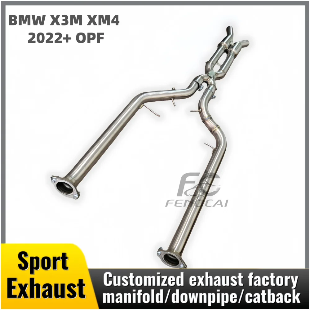 

Exhaust Middle Pipe Resonator for BMW X3M/X4M F97/F98 3.0T 2022+ with OPF Stainless Steel Muffler Car Performance Exhaust Pipes