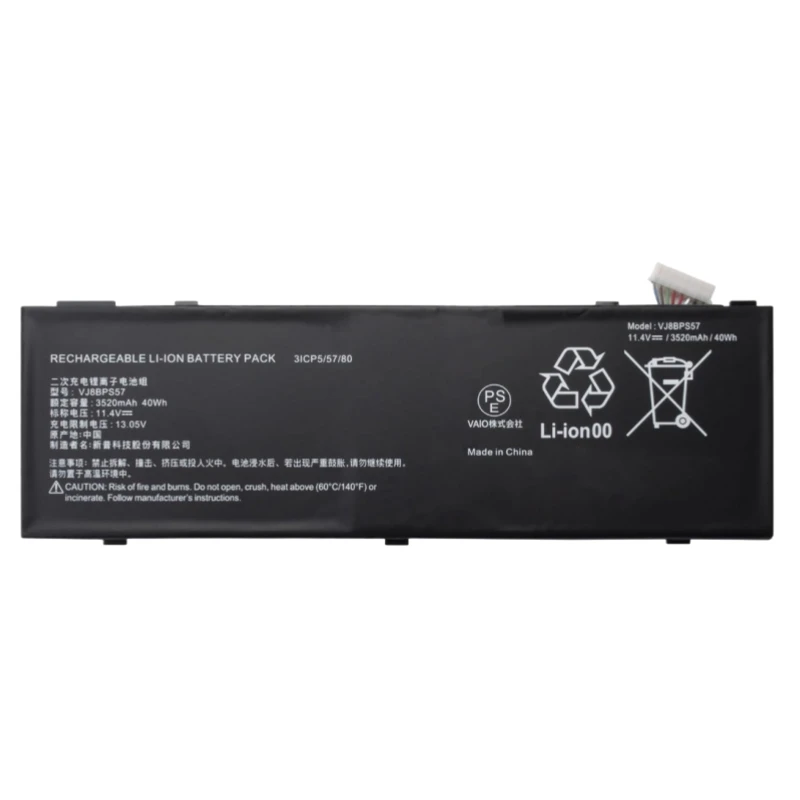 11.4V 40Wh 3520mAh New 3Cell Lithium-ion 31CP5/57/80 VJ8BPS57 Laptop Battery For Sony Vaio S15 2019 Year Series Notebook