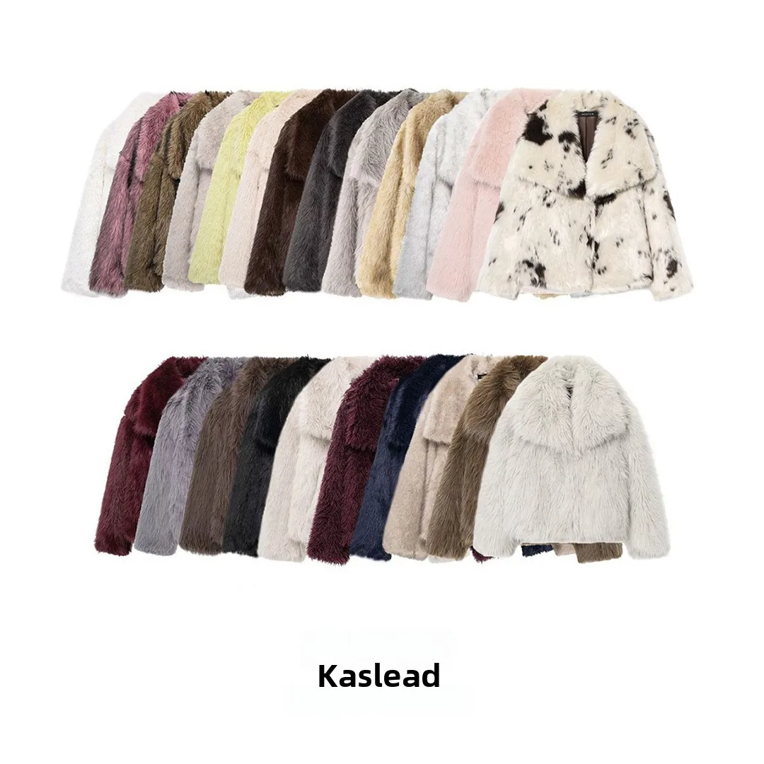 

KASLEAD Новое женское уличное пальто с эффектом искусственного меха, верхняя одежда Long Sve, осенняя коллекция из полиэфирного волокна