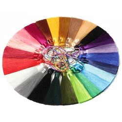 10pcs Polyester Tassel Earrings Silk Brush Pendant Earring Charm Satin 8cm Tassel DIY Sewing Curtains Jewelry Making Findings