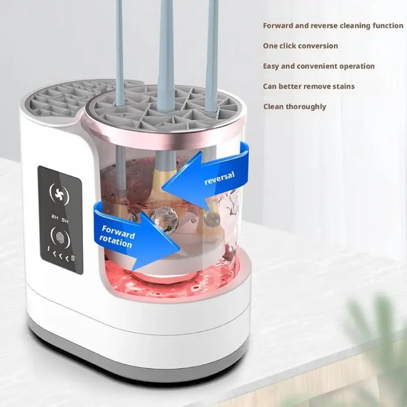 3-in-1 electric makeup brush cleaner with brush drying function, portable automatic USB makeup brush cleaning tool