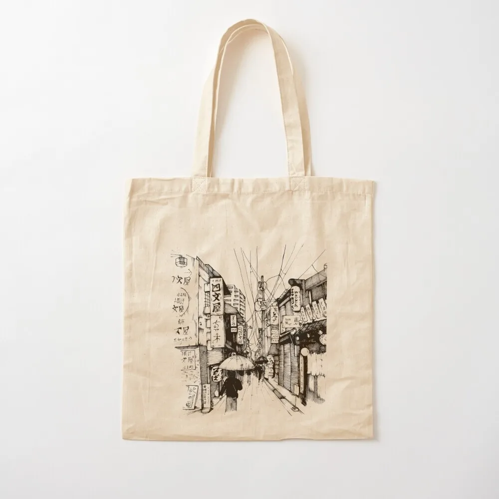 Tokyo street scene Tote Bag shopping trolley bag Big bag Canvas Tote