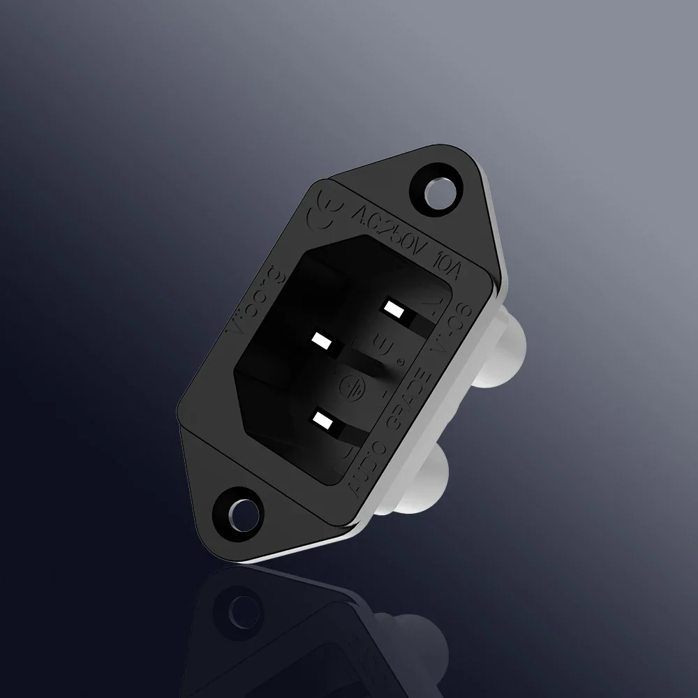 VIBORG VI06BR Розетка IEC из чистой красной меди с родиевым покрытием без припоя