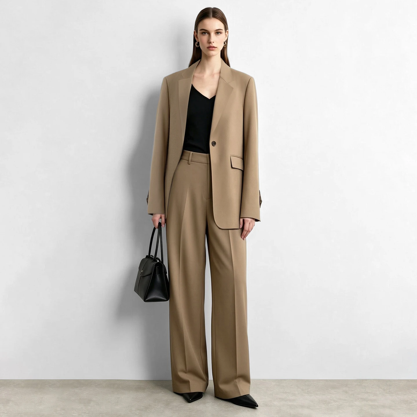 Amii Women's Flare Pants Loose Fit Draped Slim Minimalist Versatile Commuter Trousers for Women Autumn 2026 Clothing 12643118