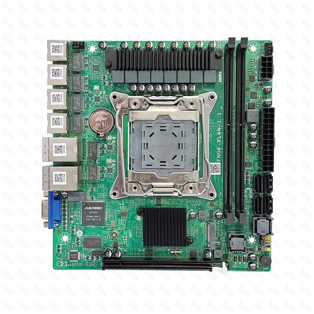 PCDN 마더보드 C612 세트 (E5 V3 V4 DDR4 2400MHz 최대 64GB 온보드 VGA 지원, NAS PCDN 서버용 U.2 및 SATA 지원)