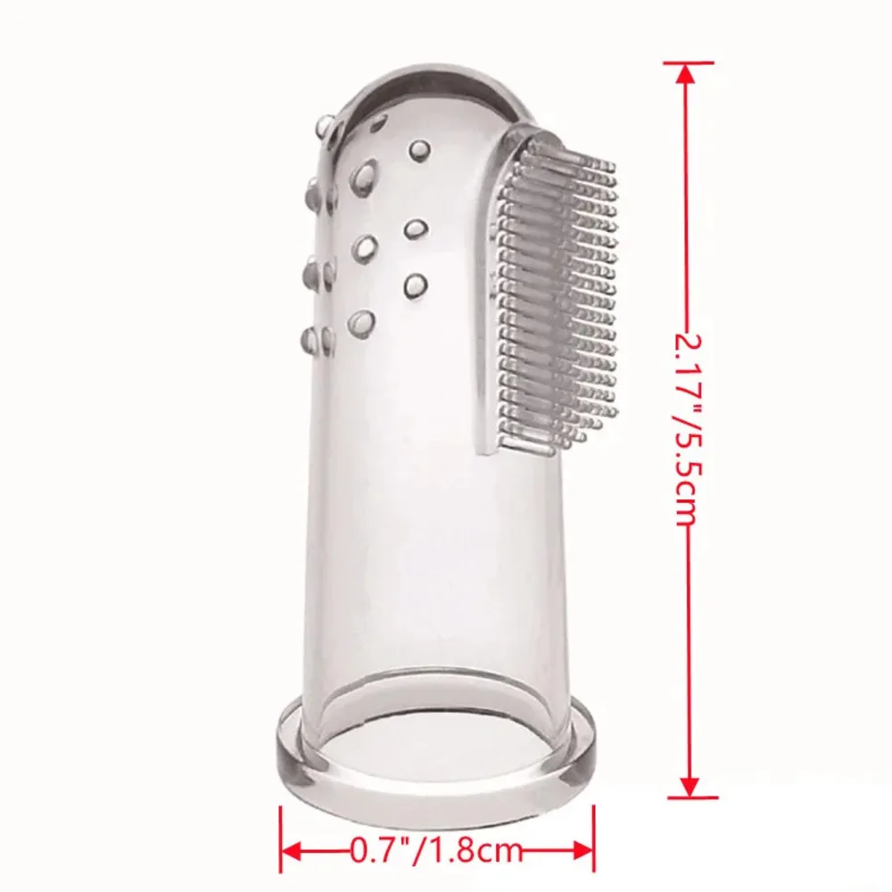 5Pcs Soft Finger Pet Toothbrush For Dogs Cats Teeth Care Remove Bad Breath Tartar Cleaning Brush