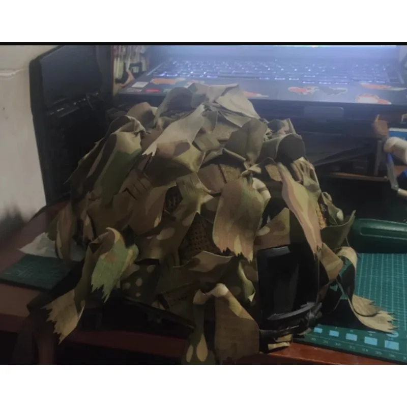 Acessórios de caça 3d camuflagem capacete capa caça airsoft capacete pano anti ir wargame equipamento tático diy adereços esportes