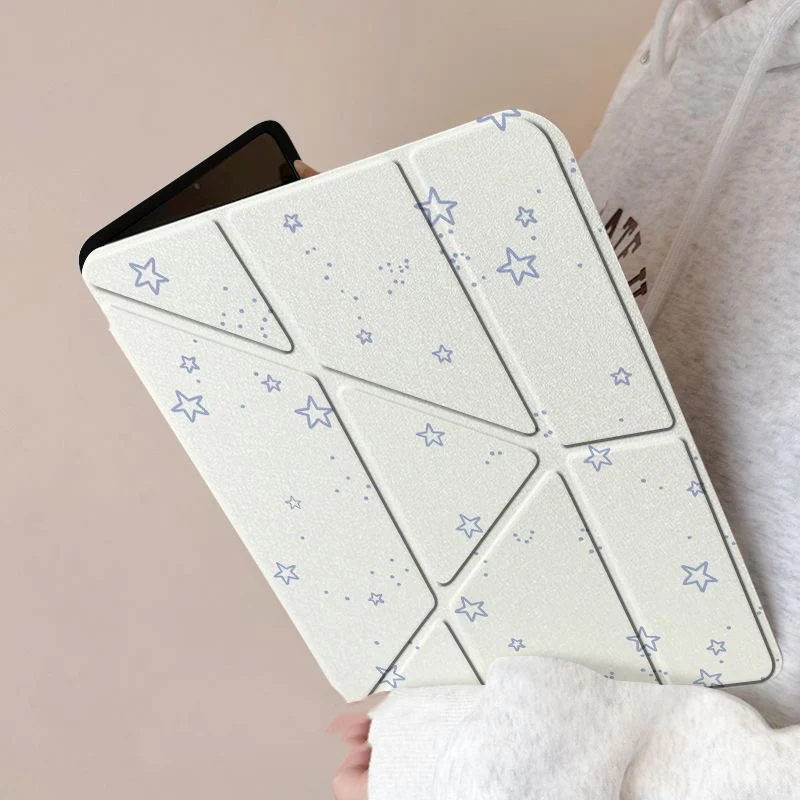 Star Pattern Case For iPad 11th 10th 9th 8th 7th 6th 5th 4th Gen iPad Air 13 11 M3 M2 M4 12.9 10.5 10.2 Mini 7 8 Air5 4 3 2 Case