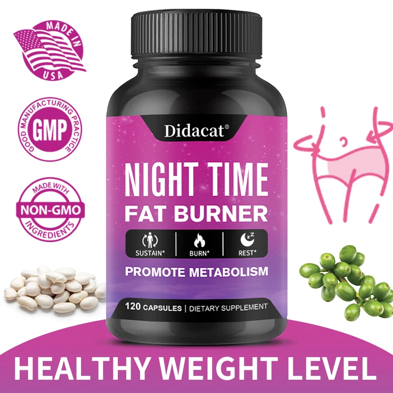 

Didacat Nighttime Fat Burner - Helps Promote Metabolic Cleansing,Detoxification, Muscle Mass, Healthy Digestion