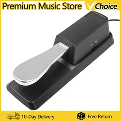 Sustain Pedal with Polarity Switch for MIDI Keyboard Synth Digital Pianos Electric Piano Drum Musical Instrument Accessories