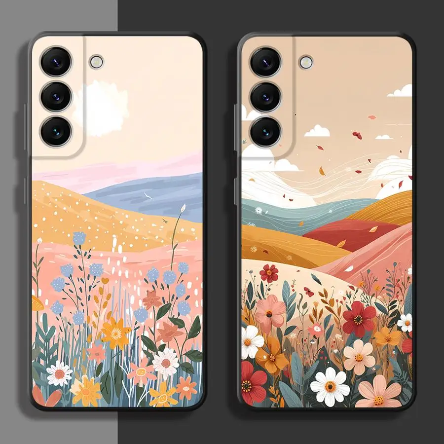 Case for Samsung Galaxy A57 A53 A37 A22 A26 A55 A23 A32 A25 A73 A51 A24 Phone Cover A35 A72 A52 A36 A71 Flower Sea Art