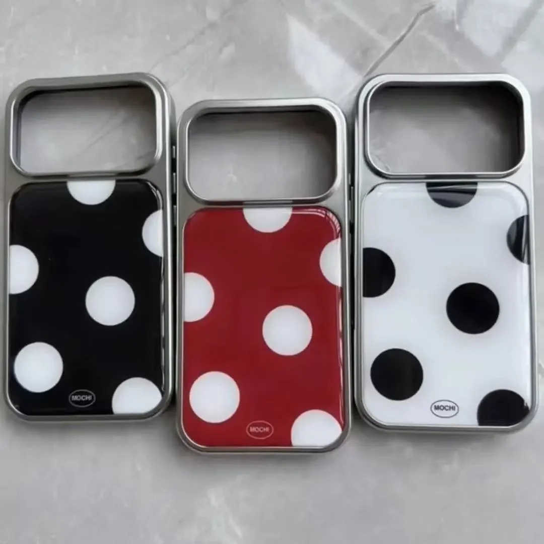 Korean Series Polka Dot Personality Niche Drop Glue Phone Case For Samsung Galaxy S23 FE S24 PLUS S25 ULTRA S26 EDGE Y2K Cover