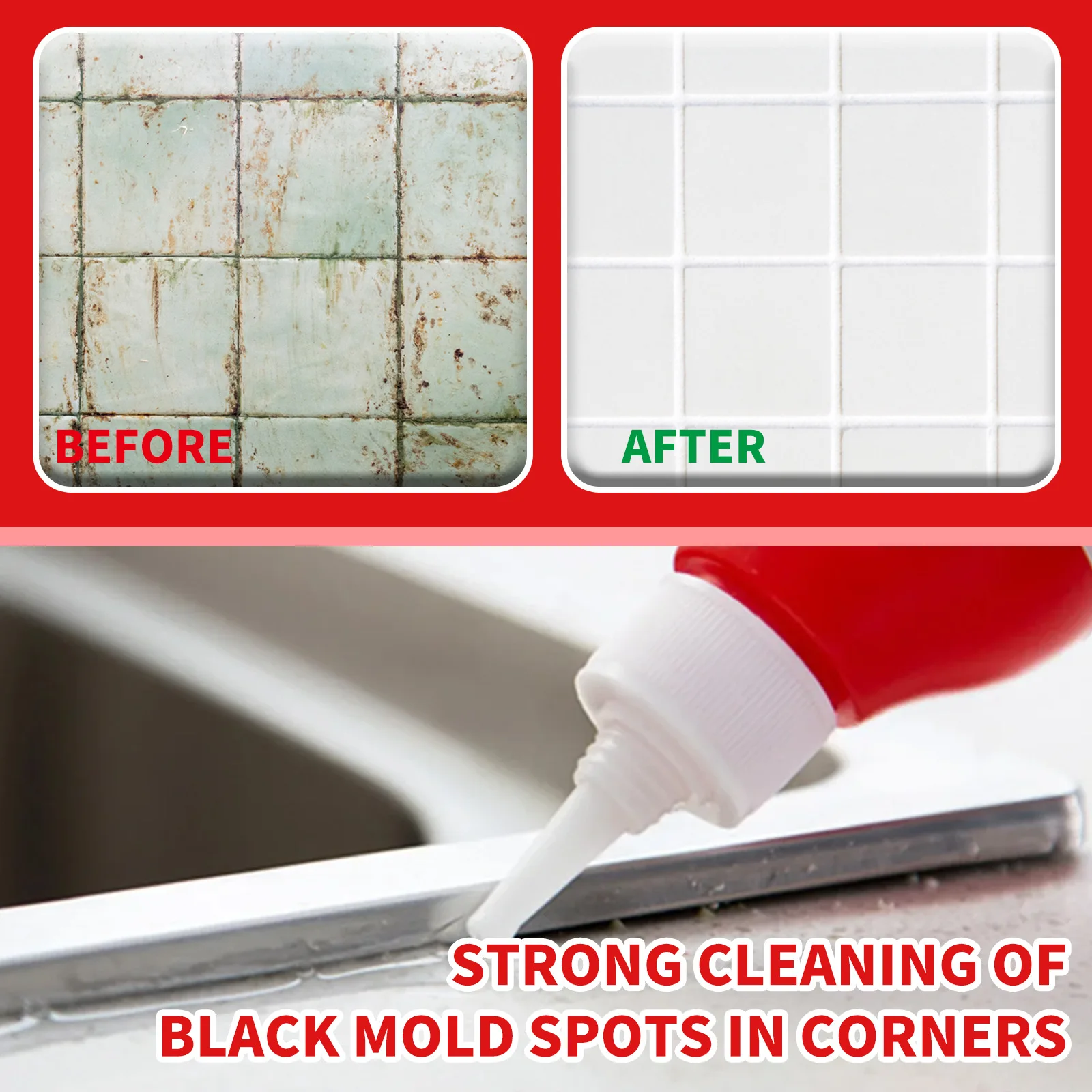 Household Mold Remover Gel Kitchen Mold Cleaning Chemical Tiles Bathroom Washing Machine Refrigerator Strips Wall Mildew Remover