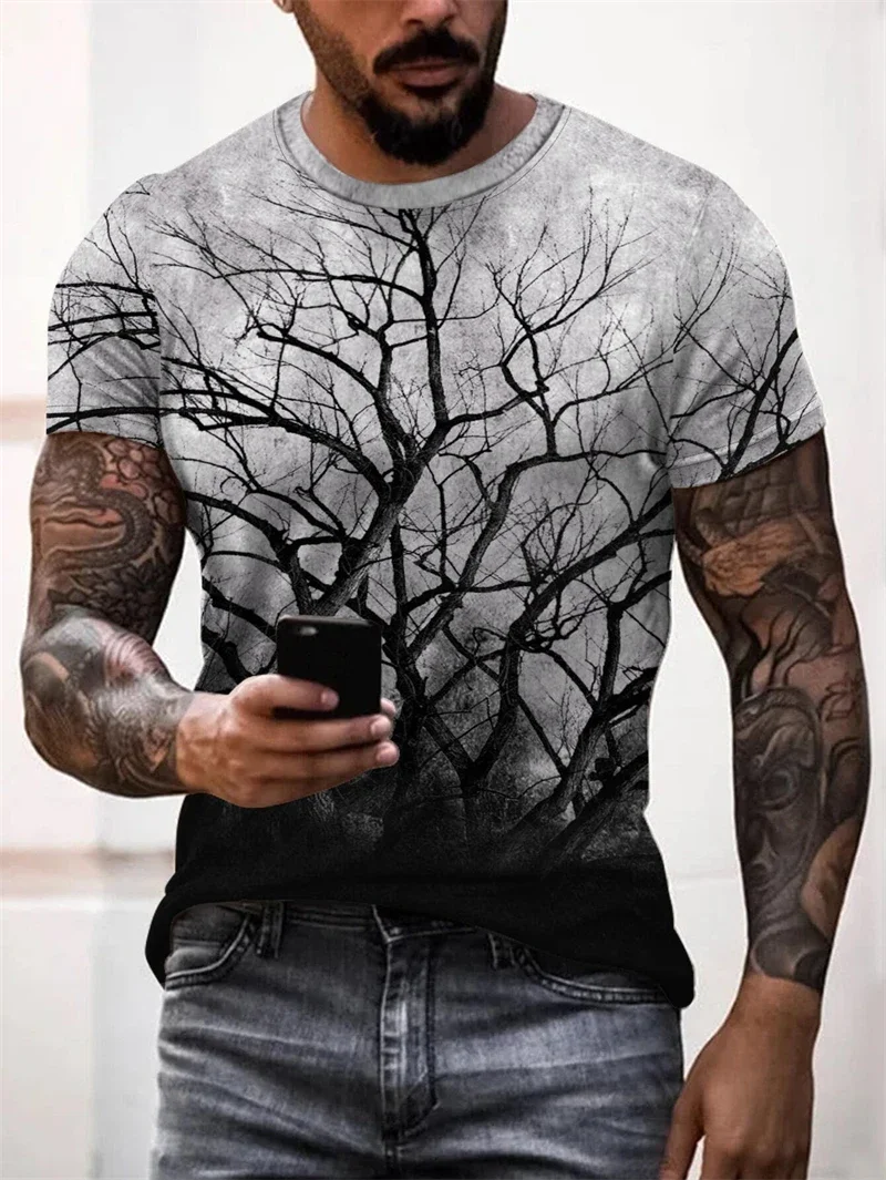 Men's 3D Cartoon Frog Print T-Shirt Summer Crew Neck Short Sleeve Casual Streetwear Breathable Tee Tops