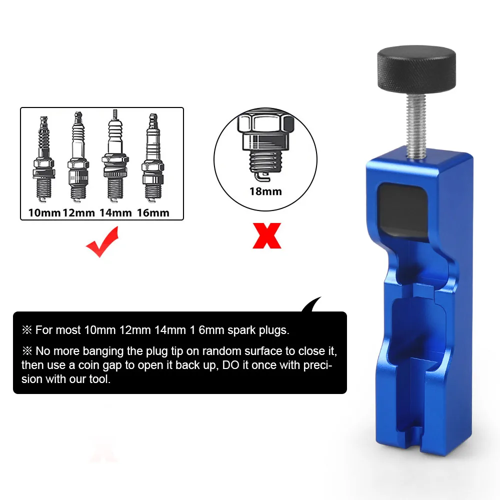 Świeca zapłonowa samochodu zacisk świecy zapłonowej z narzędzie do regulacji szczelinowym dla większości świece zapłonowe 10mm 12mm 14mm 16mm