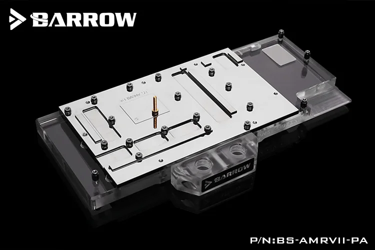 Imagem -05 - Bloco de Água de Carrinho para Uso em Amd Radeon Vii Founder Bloco Gpu de Cobertura Completa Suporte Original 5v Cabeçote Pinos Rgb