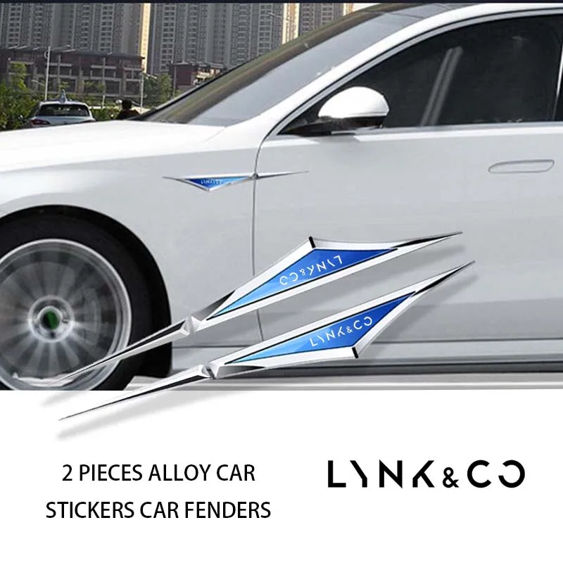 

Car Fender Metal Sticker Decal Badge DIY Shield Emblem For LYNK CO 01 02 03+ 05 06 09 PHEV 09 MHEV 2024 2023 Accessories Logo