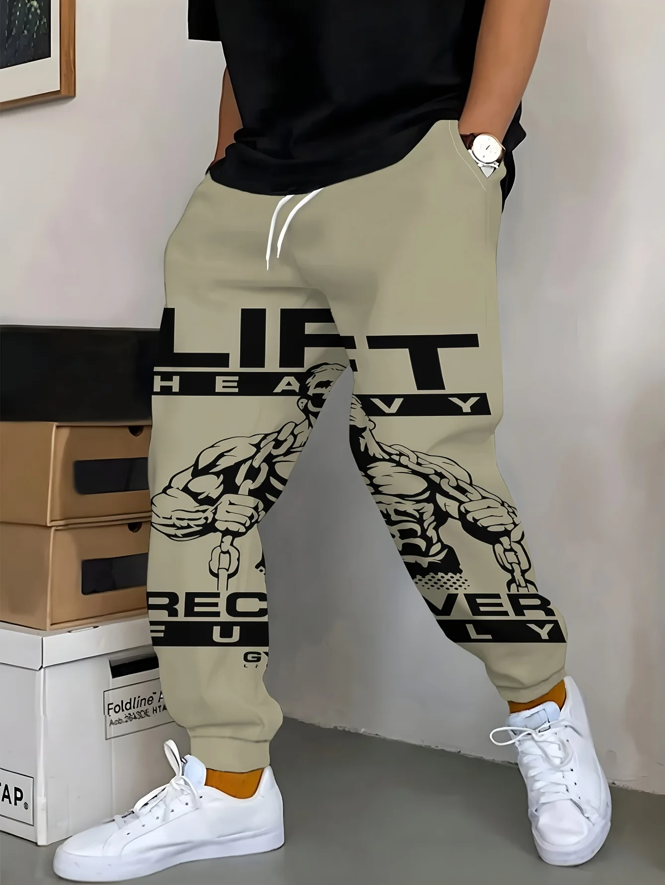 

The new men's trousers for Spring and Autumn 2025 are skin-friendly soft casual and fashionable with letter prints