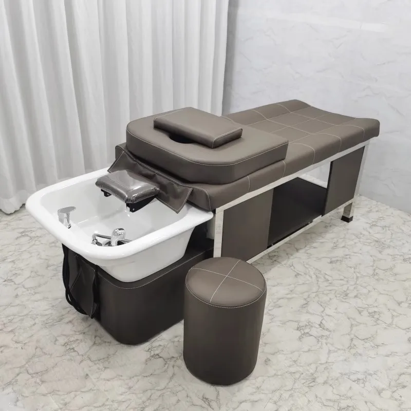 

Комфортная функция, стулья для шампуня, фумигация, лежание, плоские тайские стулья для мытья волос, шампунь для парикмахерских, роскошная мебель для салона Sillas De