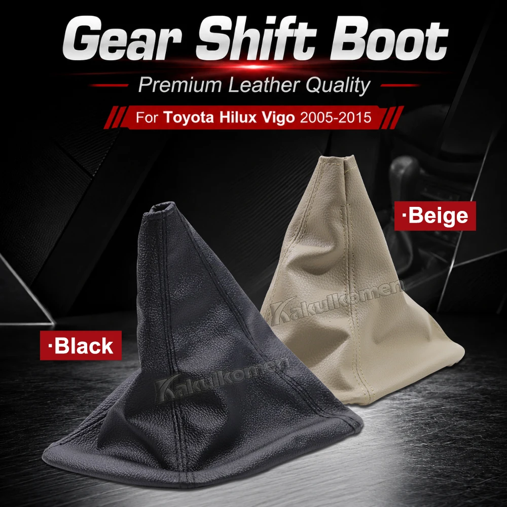 Car Gear Shift Collar Automobile Shifter Stick Gaiter Boot Knob Cover for TOYOTA Hilux Vigo 2005-2015 4WD Car Accessories