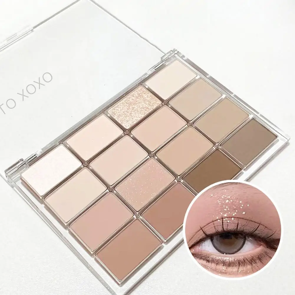 Paleta cieni do powiek koreańska, niski poziom nasycenia, 16 kolorów, wysoki poziom matowości, naturalny wygląd, różowe, ziemiańskie, konturowanie B9K2