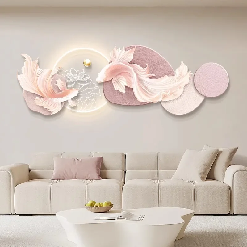 # Pintura decorativa para sala de estar, estilo crema, nuevo fondo de sofá, pintura de pared, sentido superior, Mura de arenisca tridimensional
