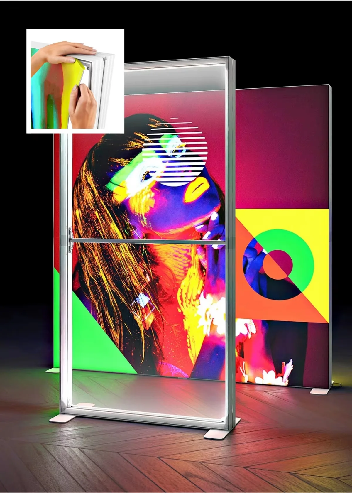 Custom Trade Show Booth Aluminum Modular LED Light Box Trade Show Fabric Light Box Booth 10x10 Exhibition Booth Design