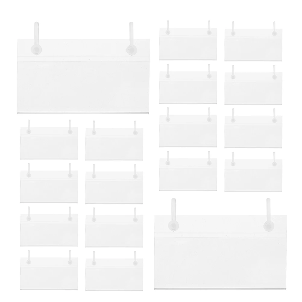 

1 set Transparent Label Holders Plastic Clips for Storage Bins Market Display Tags Supermarket Accessories Shelf Labels