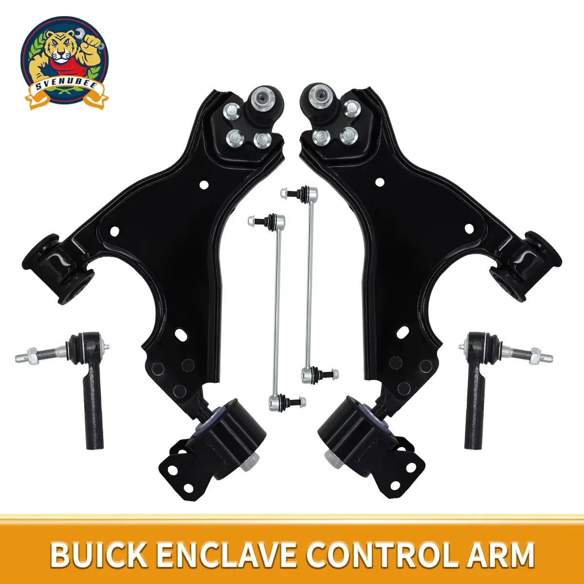 

Svenubee 6Pcs Front Lower Control Arm Sway Bar Link Kits for Buick Enclave GMC Acadia Chevrolet Traverse 2007 2008 2009-2017