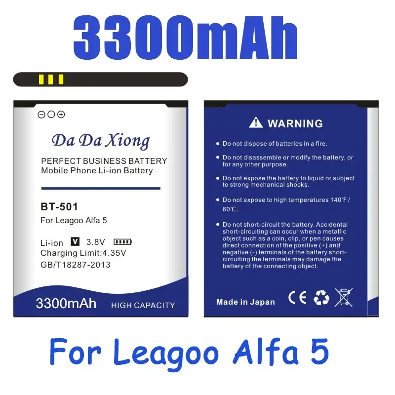 Bateria de alta qualidade 3300mAh BT-501 para celular LEAGOO Alfa 5 BT501