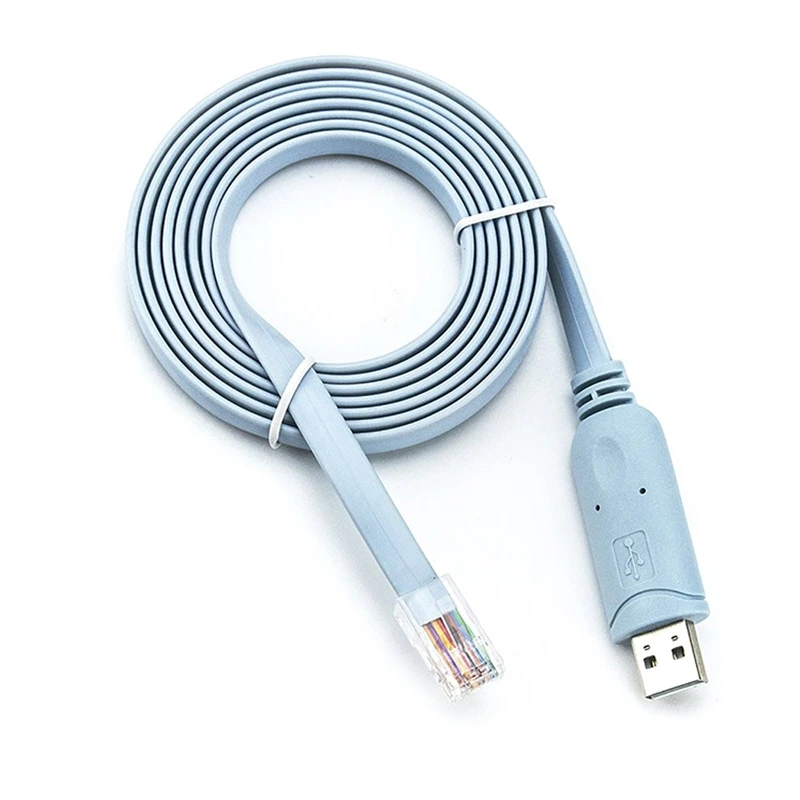 1Pcs 1.8M USB to RJ45 Cable USB to RS232 Serial Cable USB to RJ45 CAT5 Console Adapter Cable Cord for Cisco-Routers