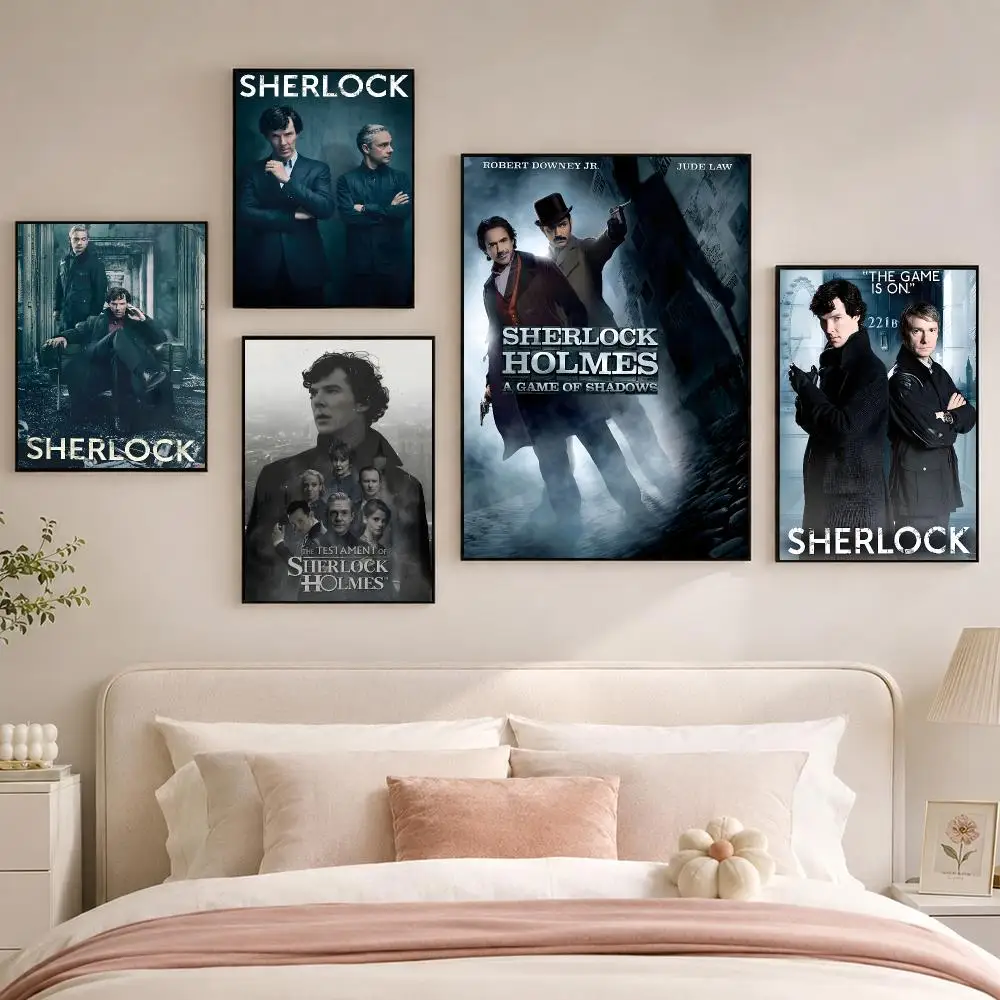 Classic TV Series S-Sherlock Holmes Poster Room Decoration, Home Wall Art Printing, Waterproof Bedroom Poster, Gift