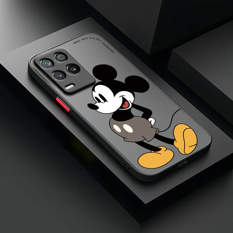 Disney Mickey Mouse For OPPO Realme 11 10 9i 8i 7i 6S 6i Narzo  50A 20A 10A Pro Plus Frosted Translucent Phone Case