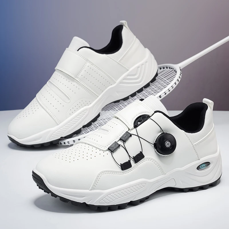 Men's Rotating Button Velcro Tennis Shoes, Breathable, Shock-Absorbing, Fashionable, Versatile Casual Sneakers