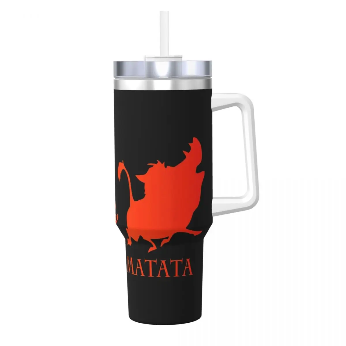 

Stainless Steel Tumbler Simba Timon And Pumbaa Thermal Mug Keep Heat Cold and Hot Car Mugs Beach Graphic Water Bottle
