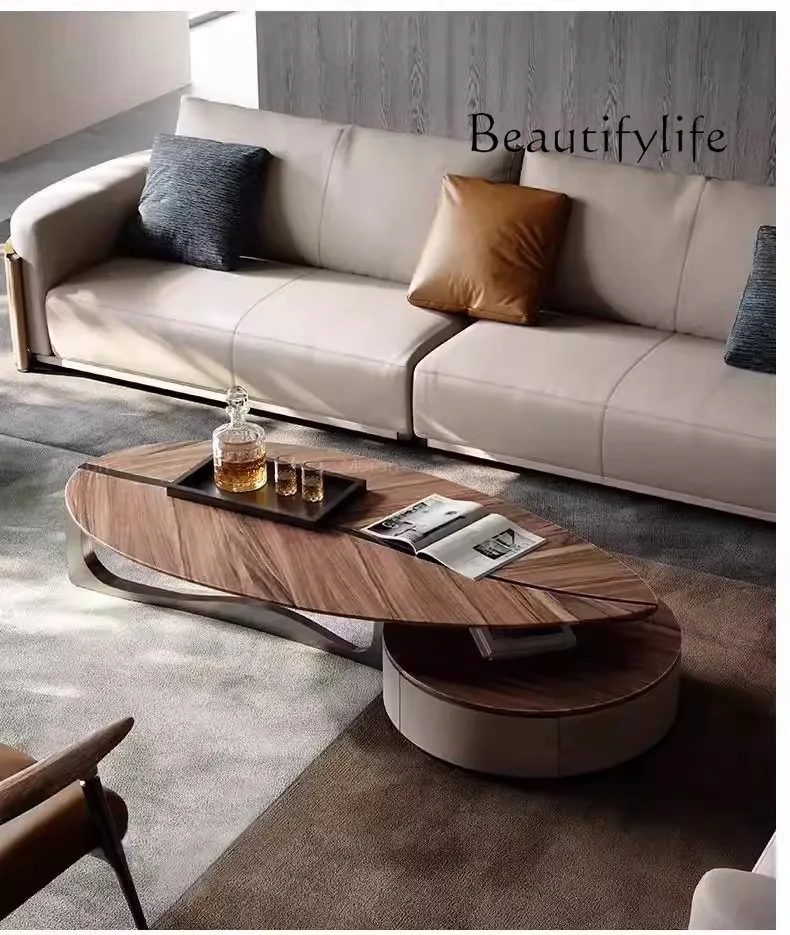 

Nordic Style Solid Wood Simplicity Leaf-Shaped Tea Table