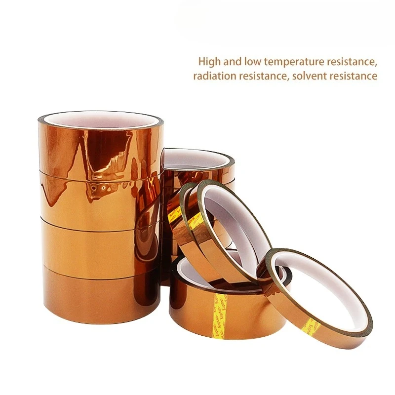 33m Long Gold Finger Polyimide Tape High-Temperature Resistant Anti-Static for Pet Lithium Battery Insulation Multi-Size Options