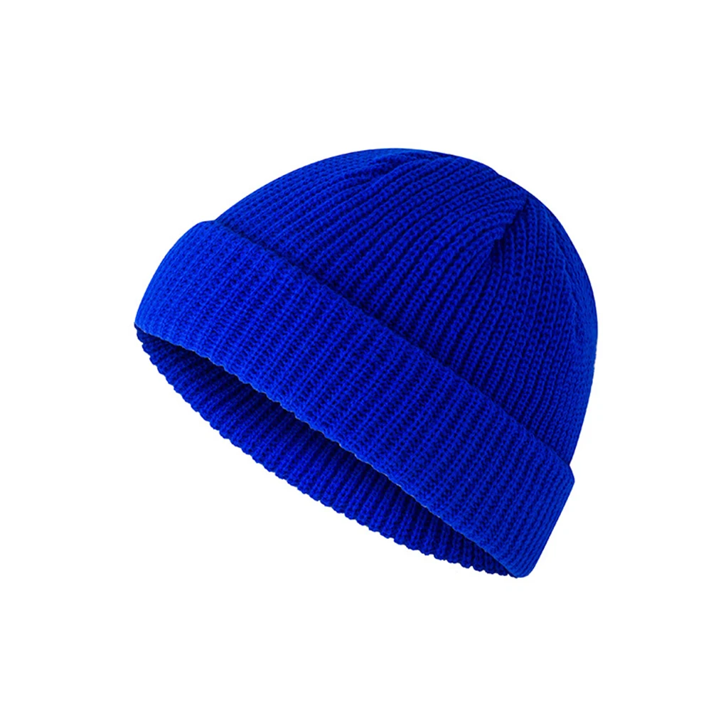 Chapéu de malha de lã Mini Fisherman Beanie Cap Docker Skull, Soft Wearm, Homens e Mulheres, Inverno e Outono, 2023