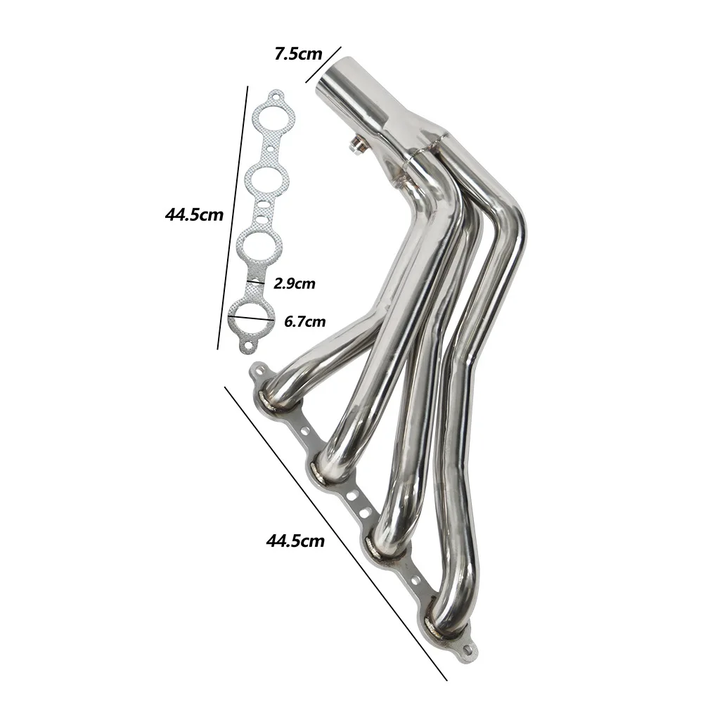 Factory Direct T304 Sus Exhaust Header Kit For Ch evy LS1 LS2 LS3 LS6 LSX V8 Shorty/Long Tube Performance Manifold Set