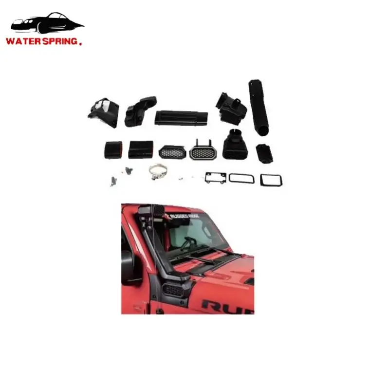 Car Parts Offroad Petrol Low/High Snorkel System Complete Air Intake Kit Black Snorkel for 18-21 Gladiator Jeep Wrangler JL JK