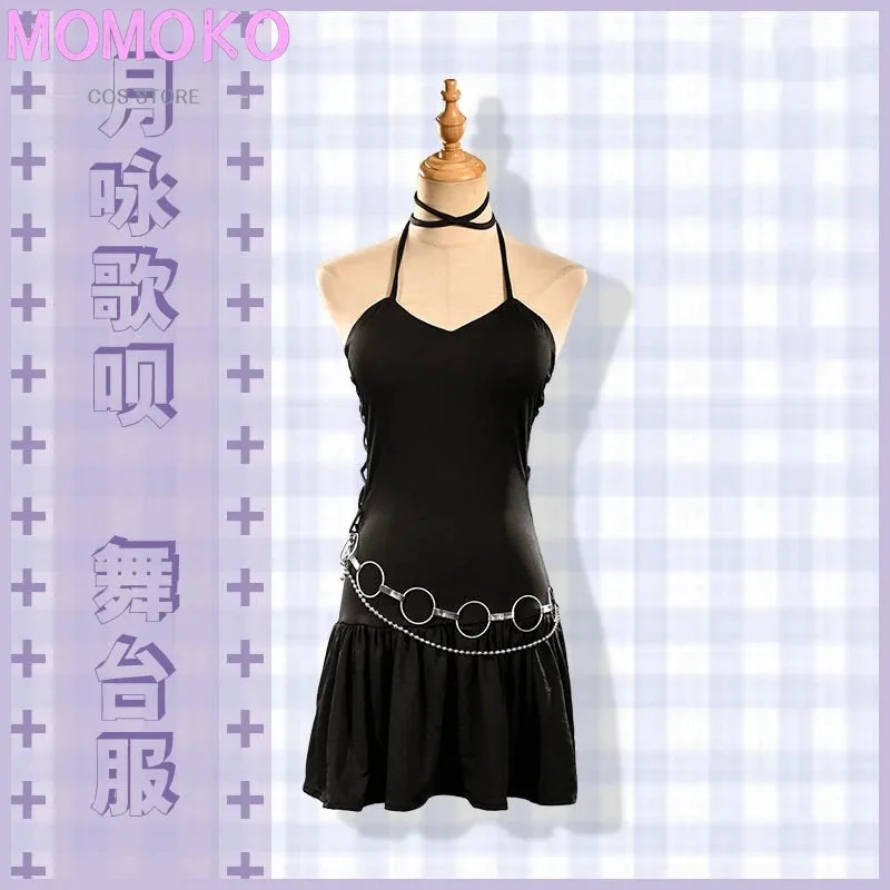 

Zizi 2025 аниме Shugo Chara Hoshina Tsukiyomi Utau косплей костюм парик сексуальная женщина Хэллоуин сценическое представление черные подтяжки Dr