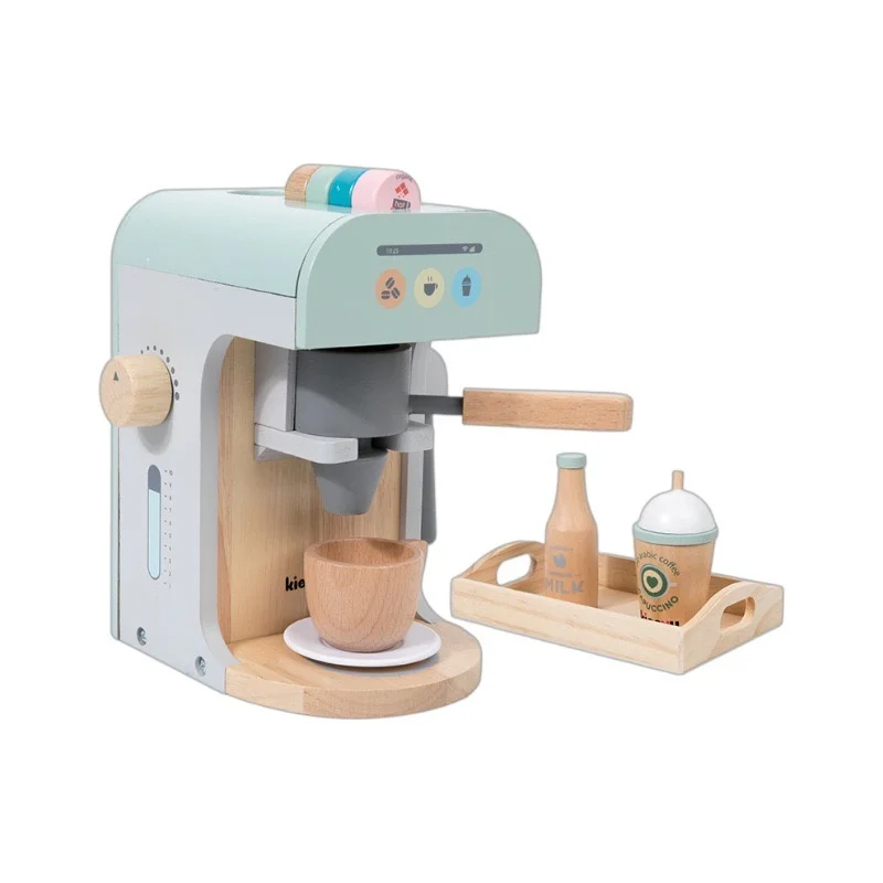 Wooden children's play house simulation coffee machine boys and girls birthday gift children's kitchen toys