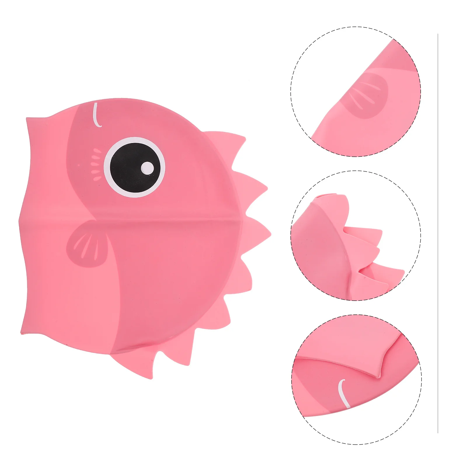 

1pc Silicone Swimming Caps Waterproof Swim Hat Durable Bath Cap Unisex Swim Caps For Cartoon Dinosaurs