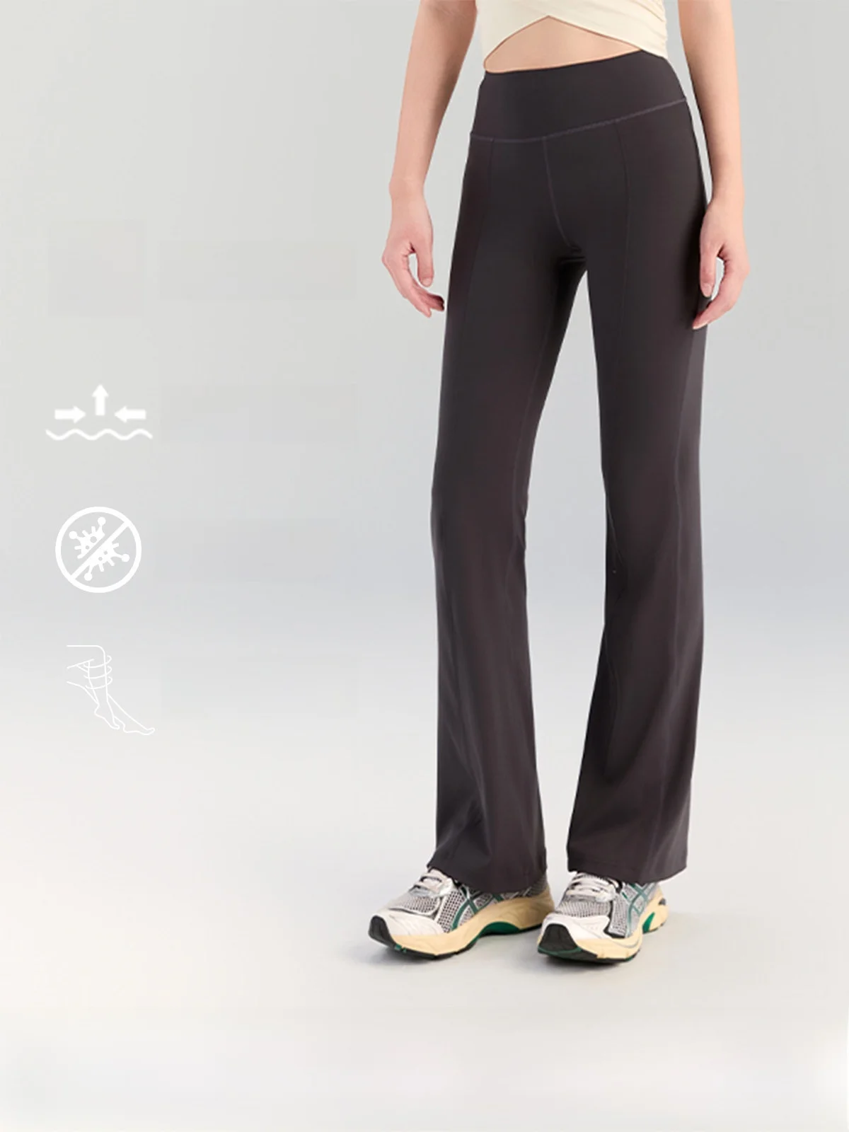 

High Waist Yoga Pants Women's 2025 New Sle Drapey Bell Bot Pilates Training Outerwear Nine Point Pants Slim Fit Casual P...