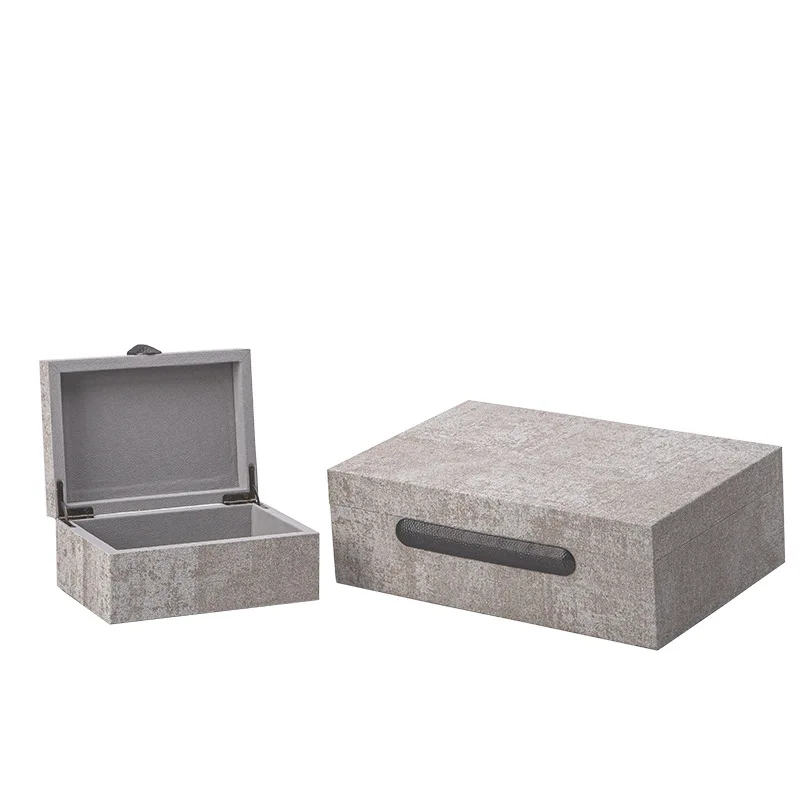 

Jewelry box size combination, simple and creative square storage box, home furnishings soft decoration