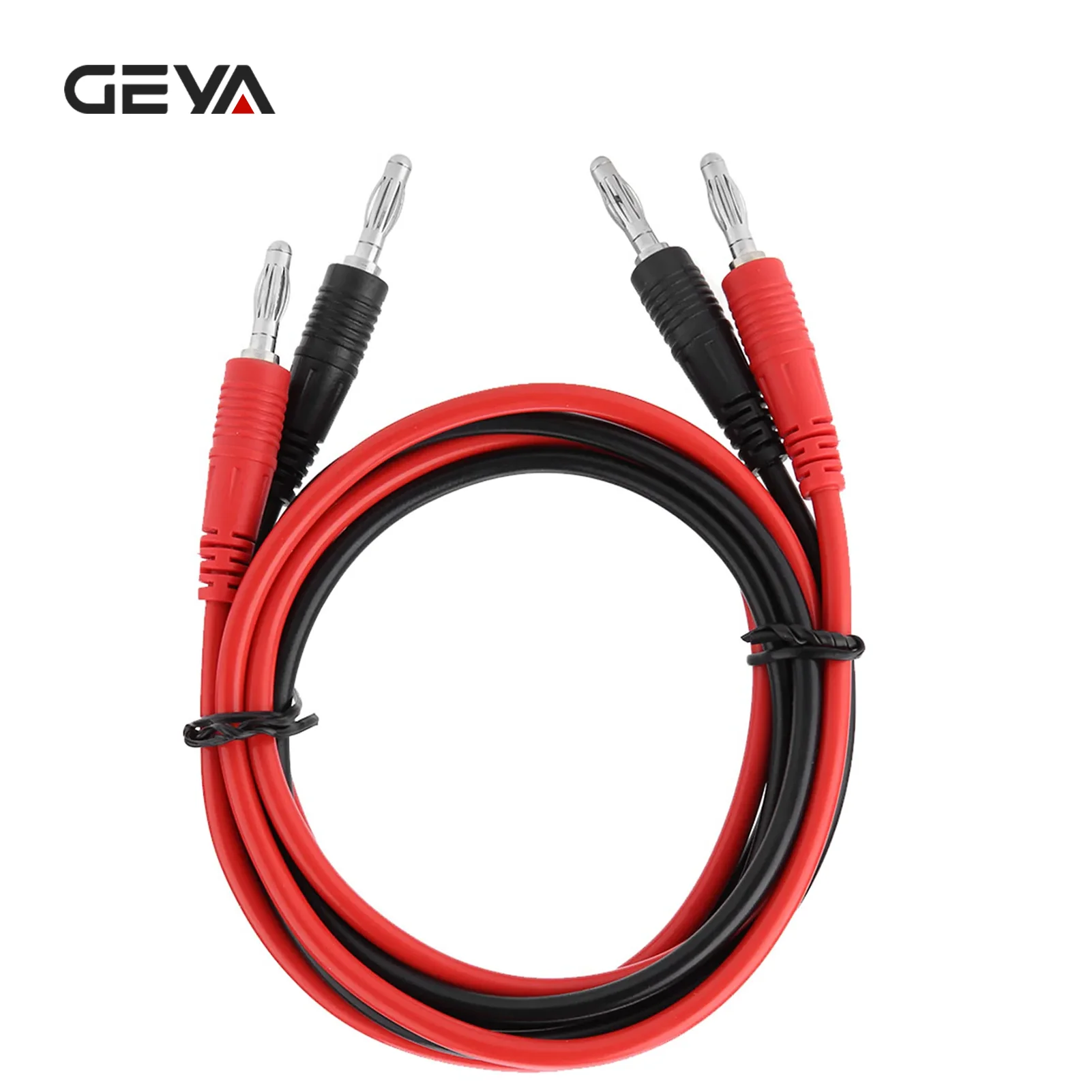 GEYA Stackable Banana Plug Multimeter Test Leads, 1m Cable, 1000V, 15A, 4mm, P1040,P1041 2Pcs