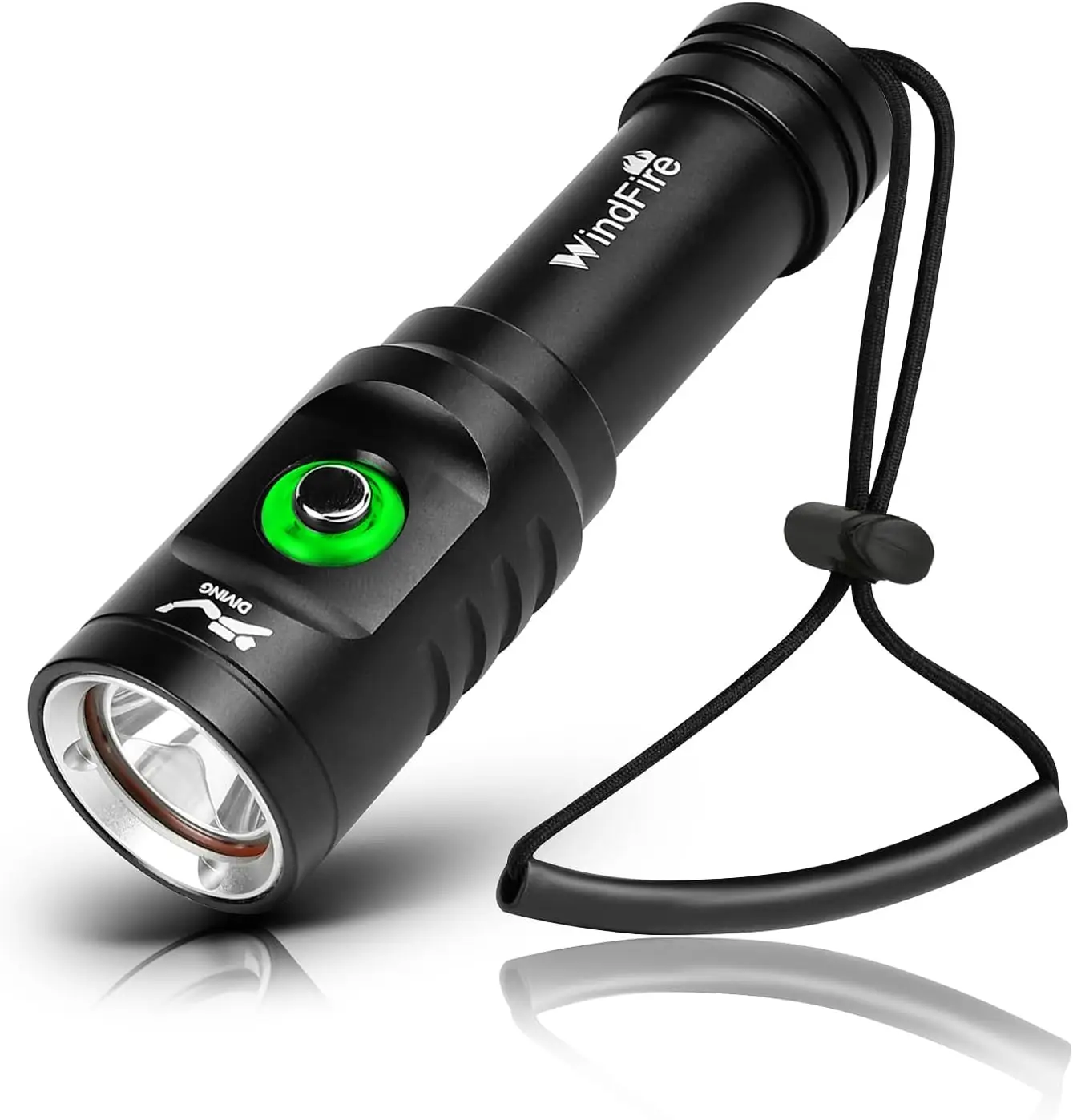 

Super Bright Rechargeable Dive Light, Waterproof Flashlight with 3 Modes & Power Indicator for Scuba Diving & Snorkeling