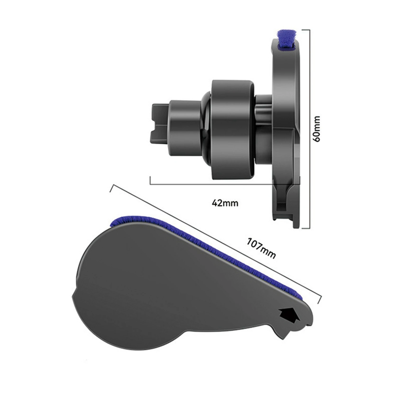 EYFL-2X Roller Brush Bar End Cap Cover For Dyson V6 V7 V8 V10 V11 Vacuum Cleaner Soft Velvet Suction Head Side Cover
