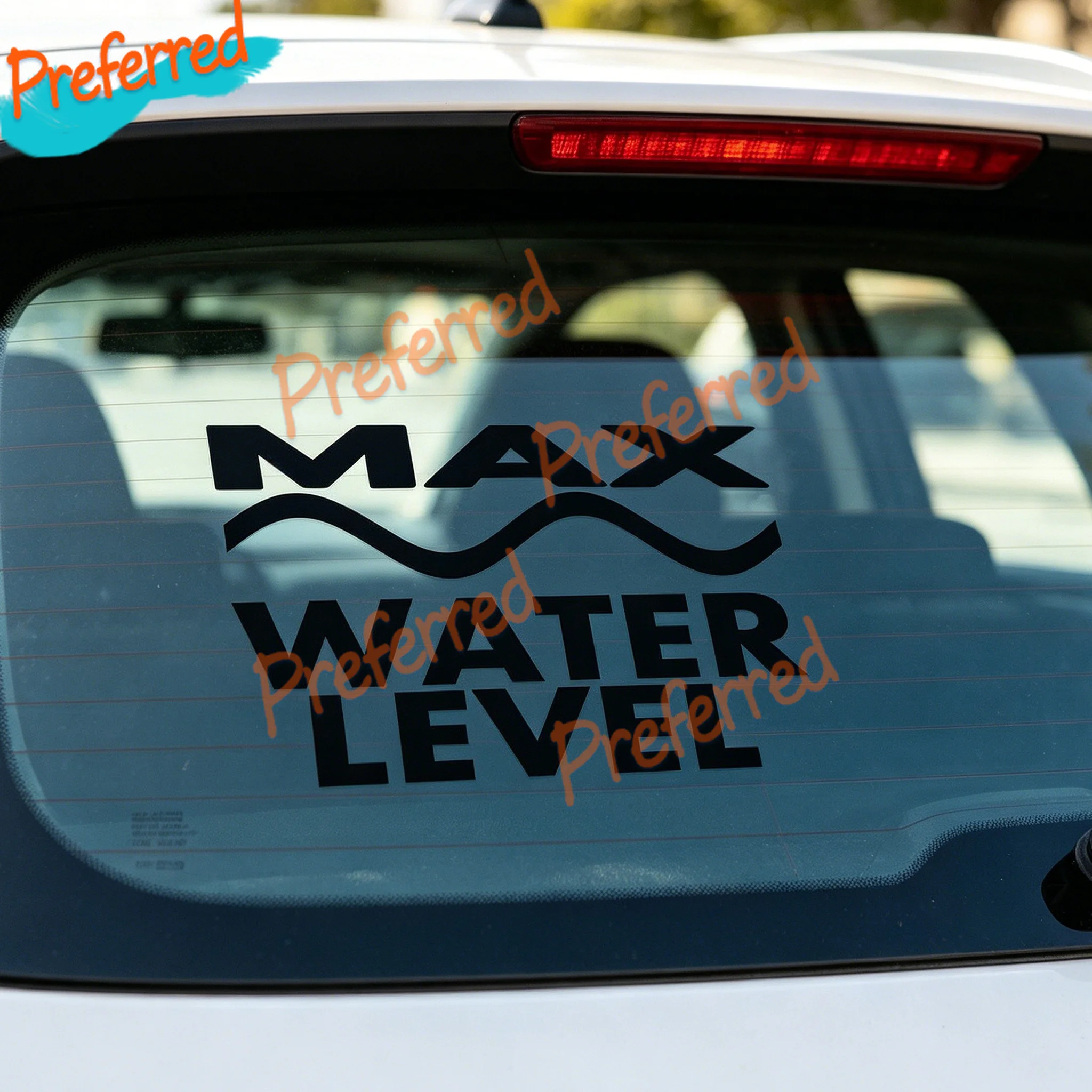 1x Water Level Decal, Sticker Vinyl Funny Customizable in Any Sticker Size -No Background