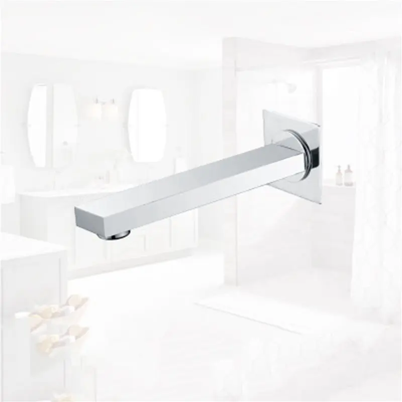 A58Z 3X Messing Wandmontage Badkamer Baduitloop Vierkante Baduitloop Kraanuitloop